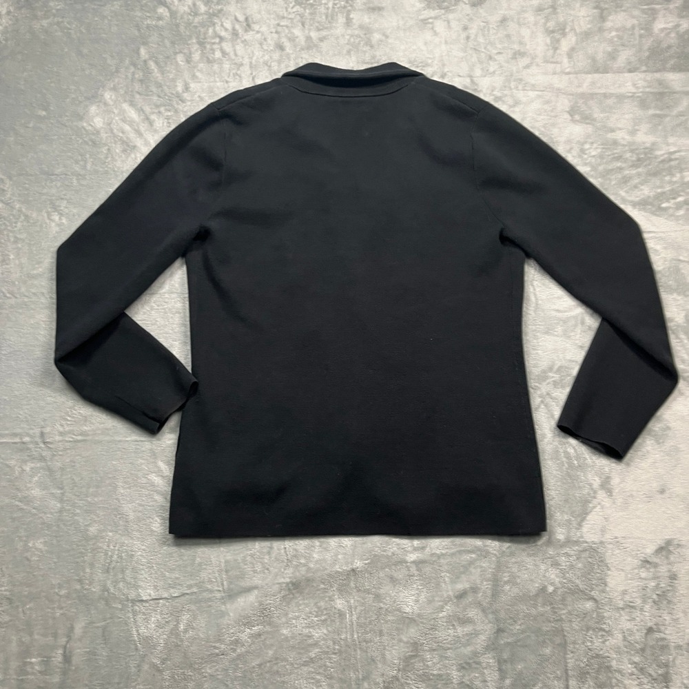 J.Crew Sweater Blazer Women M Black Re-Imagined Cotton Knit BF227 FA23 - Picture 15 of 15